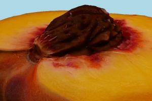 Half Peach fruit, vegetable, food, scanned